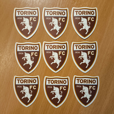 9 Stück (neun) Torino F.C. Aufkleber - Vereinsabzeichen Logo