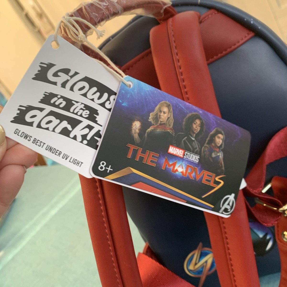 NWT Loungefly The Marvels Glow In The Dark Mini Backpack Disney Marvel Studios NWT Loungefly The Marvels Glow In The Dark Mini Backpack  main image 3