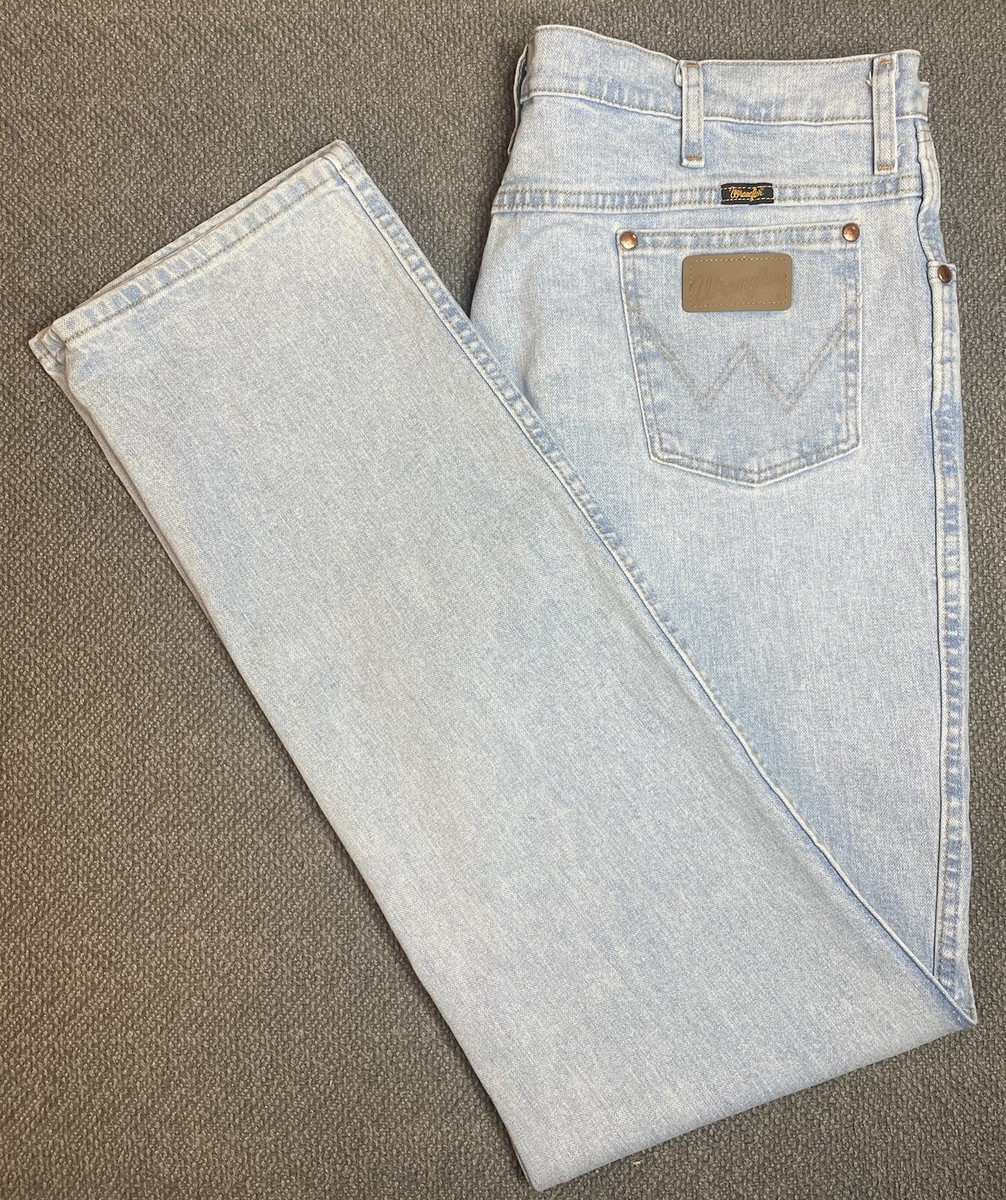 Wrangler A001 4020 Men's 38x34 Light Blue Jeans 