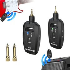 2.4GHz Wireless Guitar Transmitter Receiver Rechargeable Lithium Battery - USA