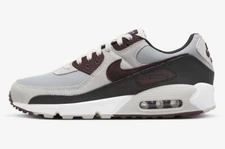 NIKE AIR MAX 90 WOLF GREY BURGUNDY CRUSH SHOES SIZE MENS US8-12 FORCE 1 DUNK LOW