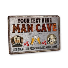 Personalized Man Cave Sign  Man Cave Decor Craft Beer Sign Home Bar 108122002131