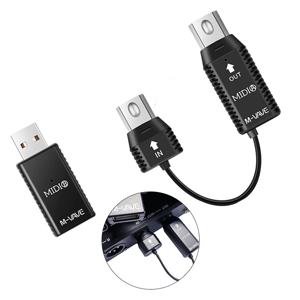 MIDI Controller MIDI Zu USB Kabel 5-pin USB Klaviertastatur M-vave Plastik - Bild 3 von 3