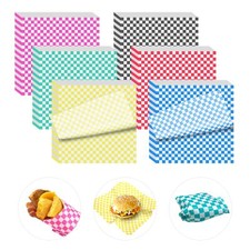 240 Sheets Variety Pack Checkered Dry Waxed Deli Paper Sheets 12x12 inch Pape...