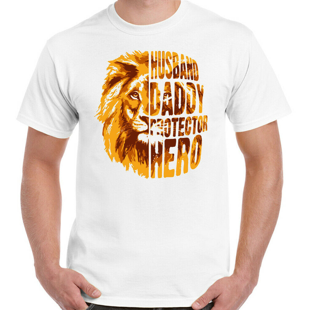 Camiseta De Marido Papá Protector Héroe Regalo Para El Día Del Padre Tigre Rey