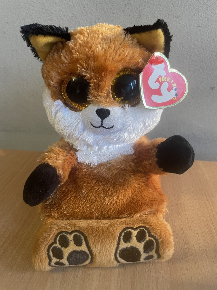 TY Peek A Boos Sly the Fox Mobile Phone Holder Plush Soft Toy With
