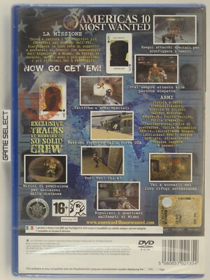 Jeu PS2 AMERICA'S 10 MOST WANTED - Version Italienne - En Super état !