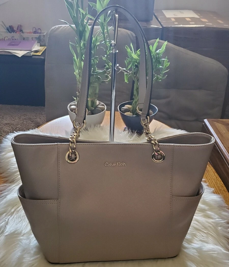 Calvin Klein Saffiano Chain Tote SKU: 8661748 