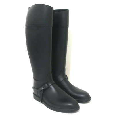 Givenchy Rubber Riding Boots Black Size 38 Knee High Rain Boots | eBay