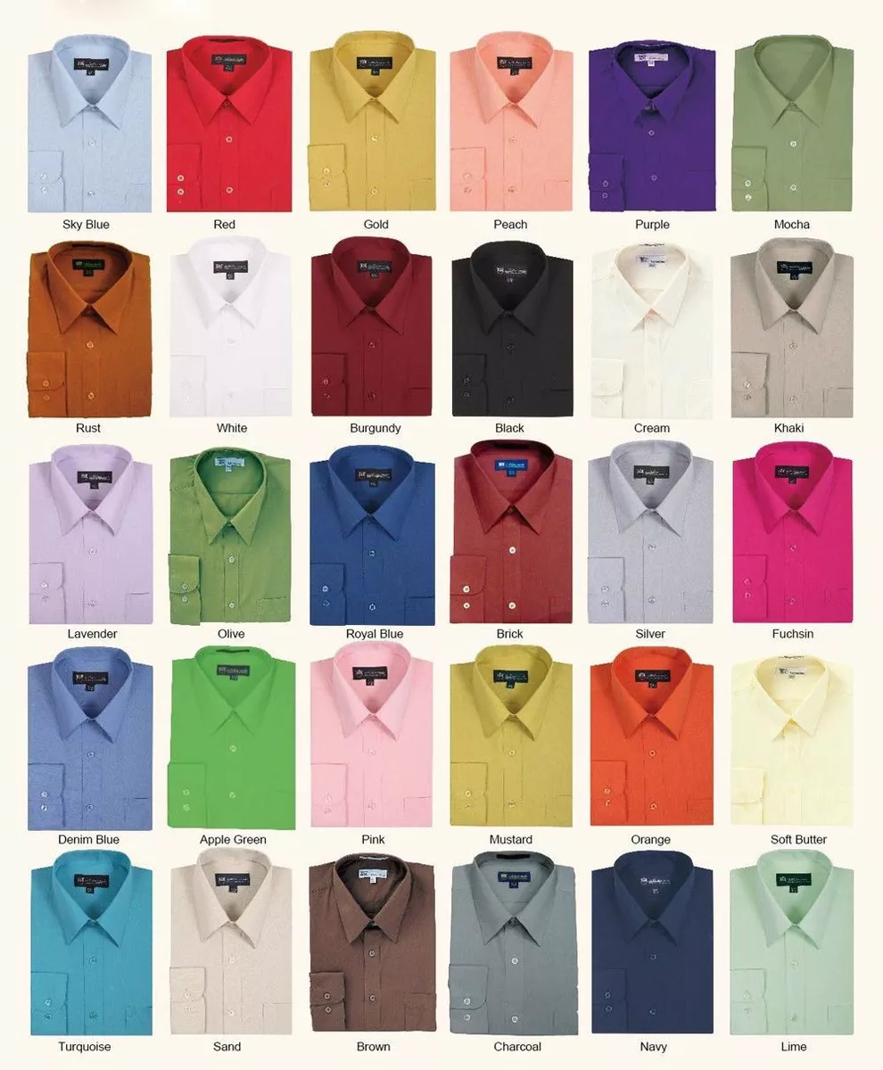 sizes of men’s dress shirts