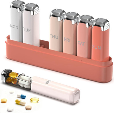 Pill Organizer 3X a Day   Weekly Pill Organizer,Detachable Pill Box 7 Day,Travel
