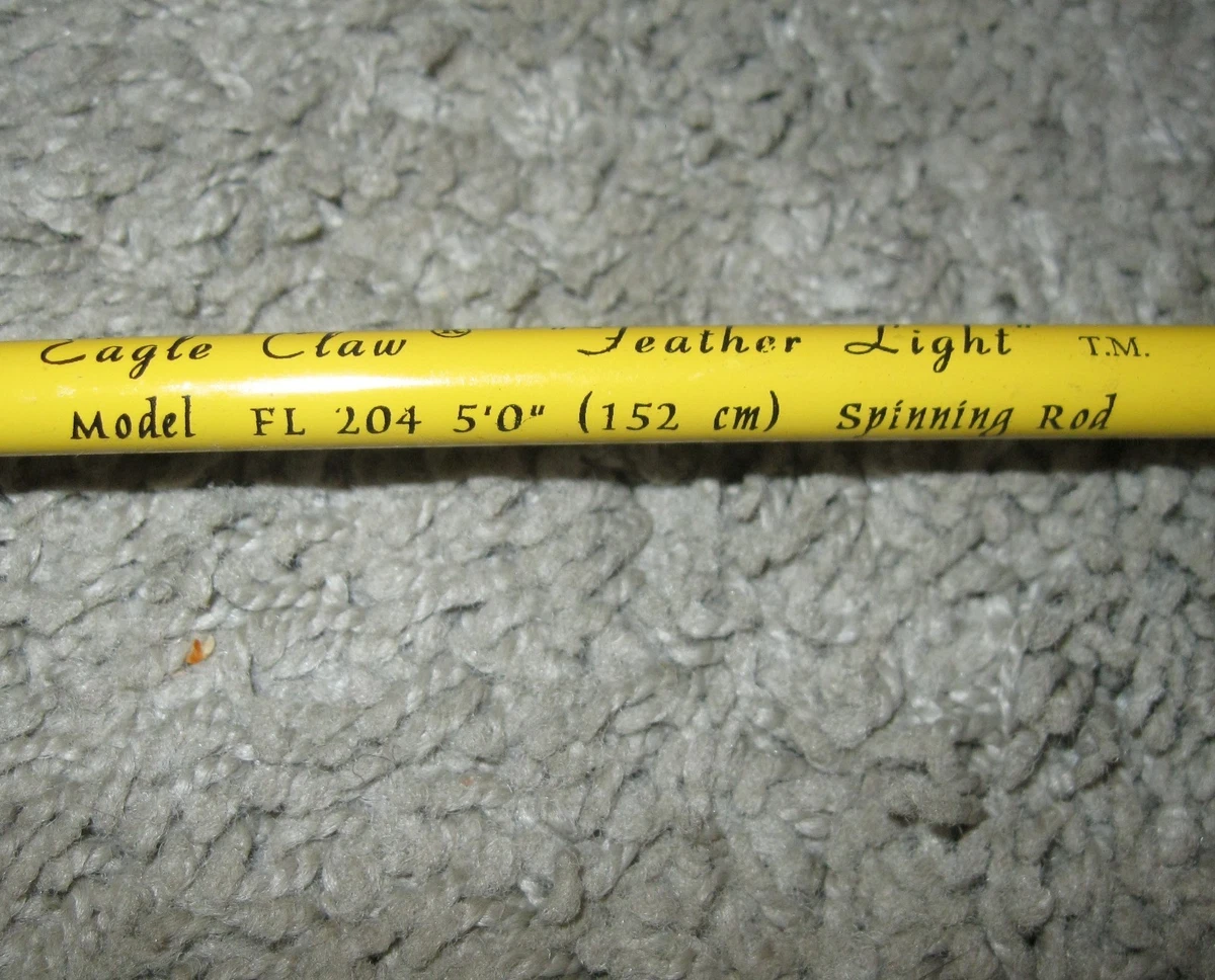 Eagle Claw Feather Light FL 204 dos piezas 5' varilla giratoria Wright & McGill