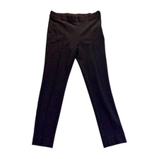 Everlane Womens Charcoal Grey Pintuck Knit Trousers 6 Side Zip Pant Career Wear