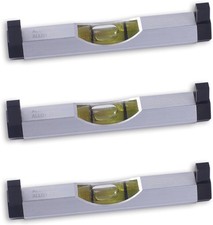 3 Piece Aluminum Line Level Hanging Bubble Tool Grey Corrosion Resistant