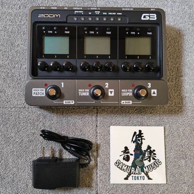 ZOOM G3 Guitar Multi Effect Amplifier Simulator Used W/AC Adapter From JP