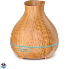 Aromatherapy Essential Oil Diffuser 550ml 12 Hours Wood Grain Aroma Diffuser ...
