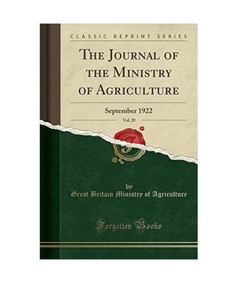 The Journal of the Ministry of Agriculture, Vol. 29: September 1922 
