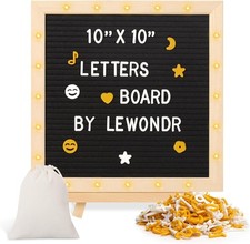 LED Gradient Felt Letter Board Sign Lights 10in 10in Changeable Message Boa...