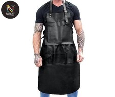 Handmade Leather Barber Apron with Pockets for Barbers, Bartenders tattoo artist