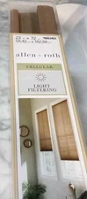 Allen + Roth 23"X72" Cellular Light Filtering Window Shade LIGHT BROWN #0053401