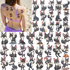 54pcs Temporary Tattoo Temporary Tattoo Stickers Fox Characters Animal Stickers