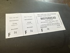 Motorhead tickets manchester free trade hall 1979 balcony