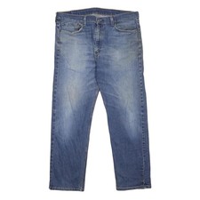 LEVI'S 505 Herren Jeans Blau Regular Straight Denim Medium W38 L30 Classic Fit Zip