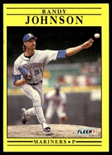 Randy Johnson 1991 Fleer #455 Mariners MLB READ FREE SHIPPING AutographDen