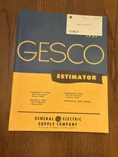 Vintage GESCO General Electric Supply Company Catalog Estimator Advertising READ