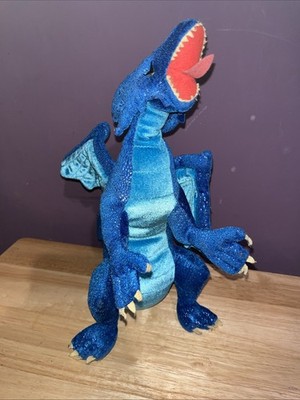 Universal Studios Dueling Dragons Rollercoaster Ride Ice Blue Dragon Plush