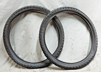 Bontrager XT3 Comp MTB Bike Tire Set (2) 27.5x2.4'' Black Gravel Knobby Dirt NWT~