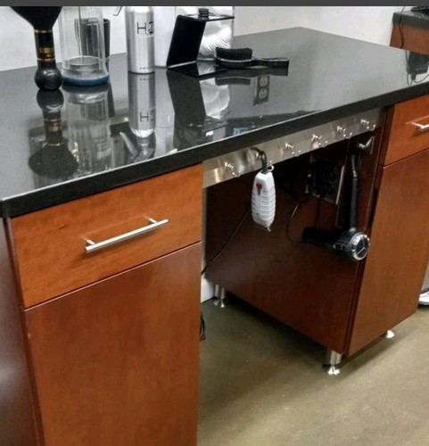Black polished granite counters 3ft x 5ft ( 7 available )