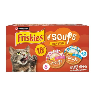 #ad #ad Lil#x27; Soups Salmon and Tuna for Cats Variety Pack 1.2 oz Cups 18 Count $23.71