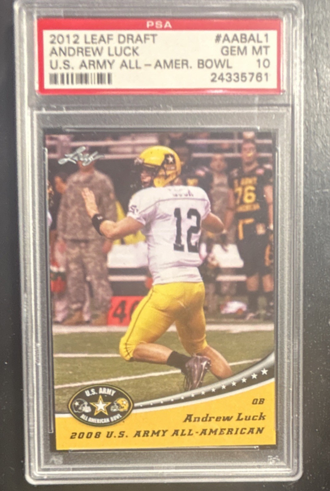 Andrew Luck Leaf Draft U.S. Army All-American Bowl #AABAL1 Base