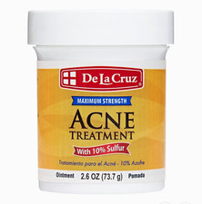 De La Cruz Maximum Strength Acne Ointment 10 Sulfur Oil-Free 2.6 oz Face