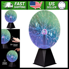 8 Inch Colorful Plasma Ball Lamp Touch  Sound Sensitive Party Decor Gift
