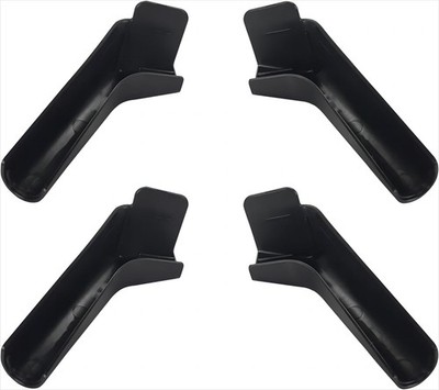 RV Rain Gutter Spouts 4 Pack, 2 Left & 2 Right- Black