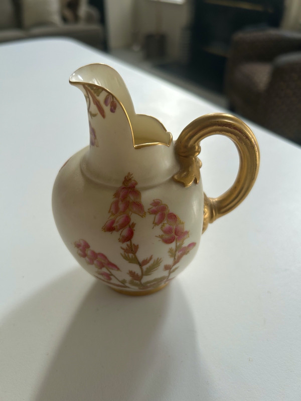 SUPERB ANTIQUE (1800s) 5 1/4" Royal Worcester #1094 FLORAL PITCHER Jug MINT