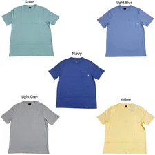 Greg Norman Relaxed Fit 100% Cotton Soft Pocket Short Sleeve Tee