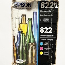 GENUINE EPSON 822XL Black  822 Tricolor Ink Cartridges 2027