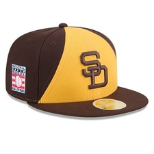 New Era 59Fifty San Diego Padres Brown 2025 Hall of Fame Green UV - NWT - 7 1/8