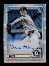 DANE ACKER 2020 BOWMAN CHROME ROOKIE REFRACTOR AUTOGRAPH AUTO #081/499 BF9805