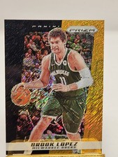 2024-25 PANINI Deca Prizm Brook Lopez Black Gold Shimmer /8 SSP Bucks #46 