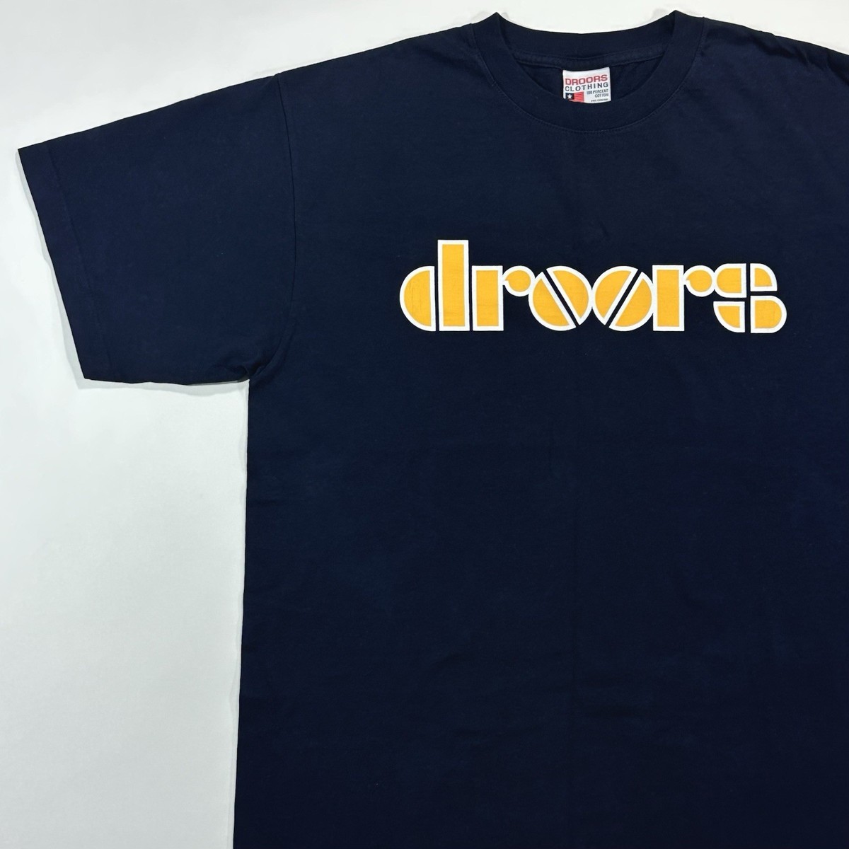 ⭐️DROORS 90S 希少 ゲームシャツ Droors Clothing DC Skateboarding Retro T Shirt Navy Blue Yellow