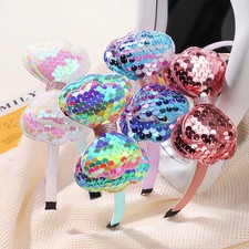 Kids Hair Band Flower Headband Elastic Colorful Glitter Boutique Girls Accessory