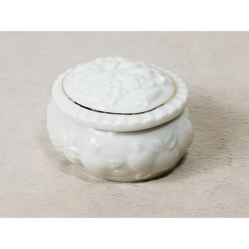 Lenox Jewelry Trinket Box 3 1/4" Color Ivory Gold Trim Year 1998 Vintage - Picture 6 of 12