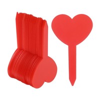 "100Pcs Kunststoff-Pflanzenschilder 3,26\"X1,97\" Gartenschilder, Rot"