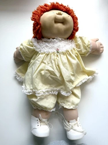 Vintage 1985 Cabbage Patch Kids Doll – Red Hair Green Eyes – Original Outfit