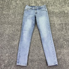 Old Navy Jeans Womens 4 Blue Mid Rise Rockstar Super Skinny Stretch Denim
