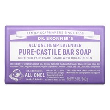 Dr Bronner's Hemp Lavender Pure-Castile Bar Soap 5 oz